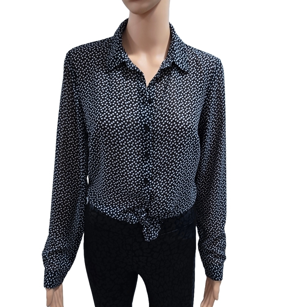 Black and White Polka Dot Blouse